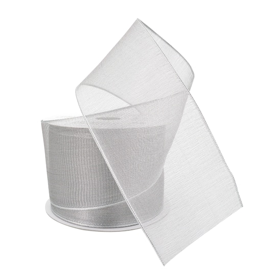 2.5" x 10yd. Sheer Metallic Wired Ribbon by Celebrate It® Specialty